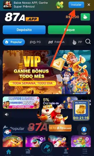 Clique no botão "INSTALAR"