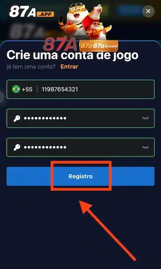 🧿️Passo 4: Finalize clicando em “Registro”
