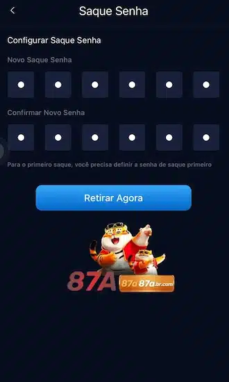 🧿️Passo 3: Crie uma senha de saque