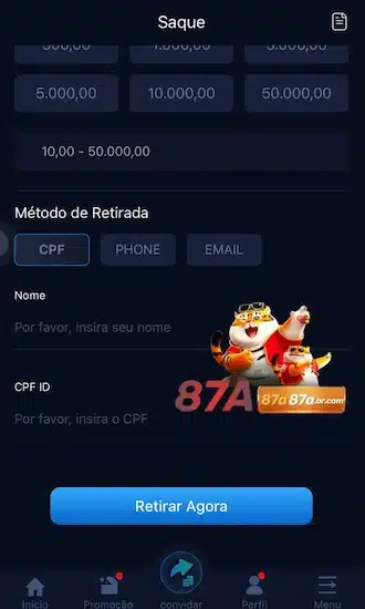 🧿️Passo 5: Escolha um método de saque e envie uma solicitação de saque