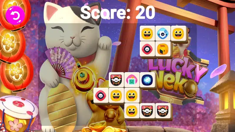 O Lucky Neko é um jogo de sorte que funciona juntando símbolos iguais para gerar os pagamentos