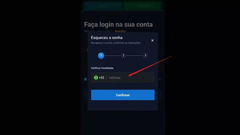 Como recuperar sua senha da 87A com o celular và usuário