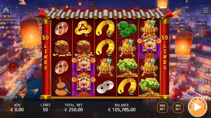 Instruções básicas para jogar o slot "God of Fortune"